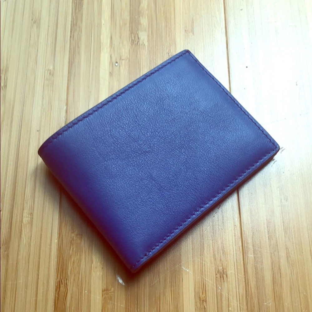 Banana Republic Blue Leather Wallet Card Holder